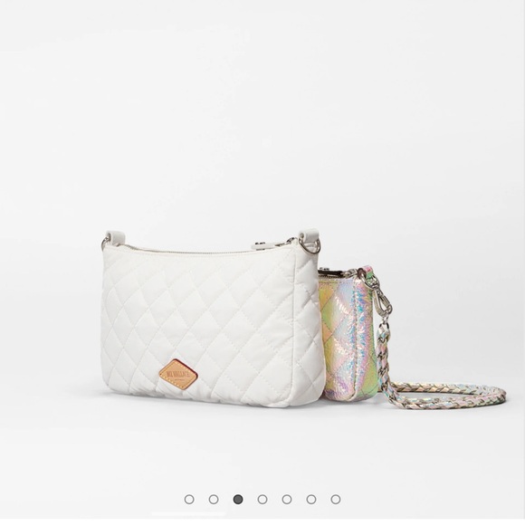 MZ Wallace Opal/Mushroom Crosby Convertible Crossbody Bag - Picture 7 of 16